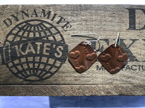 Heart Copper Earrings