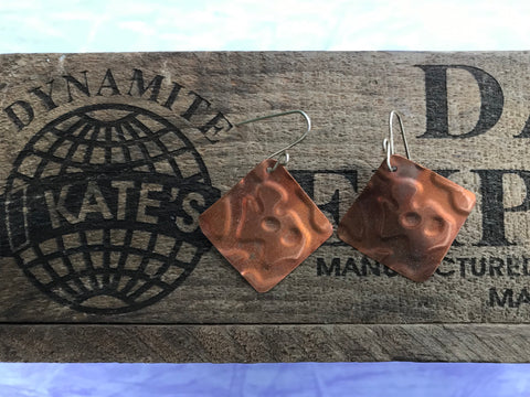 Giraffe Spot Copper Earrings