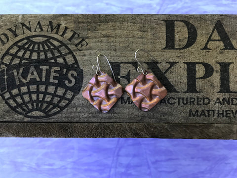 Celtic Weave Copper Earrings